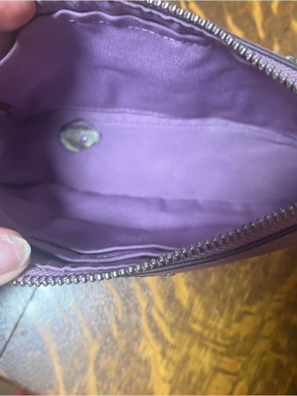 Coach Purple Pebbled Leather Nolita Silver Chain Small Shoulder Bag - Picture 5 of 8
